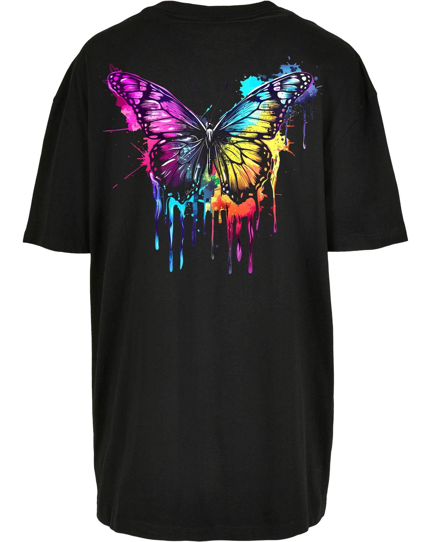 butterfly color - Premium Oversize Boyfriend Tee Z149