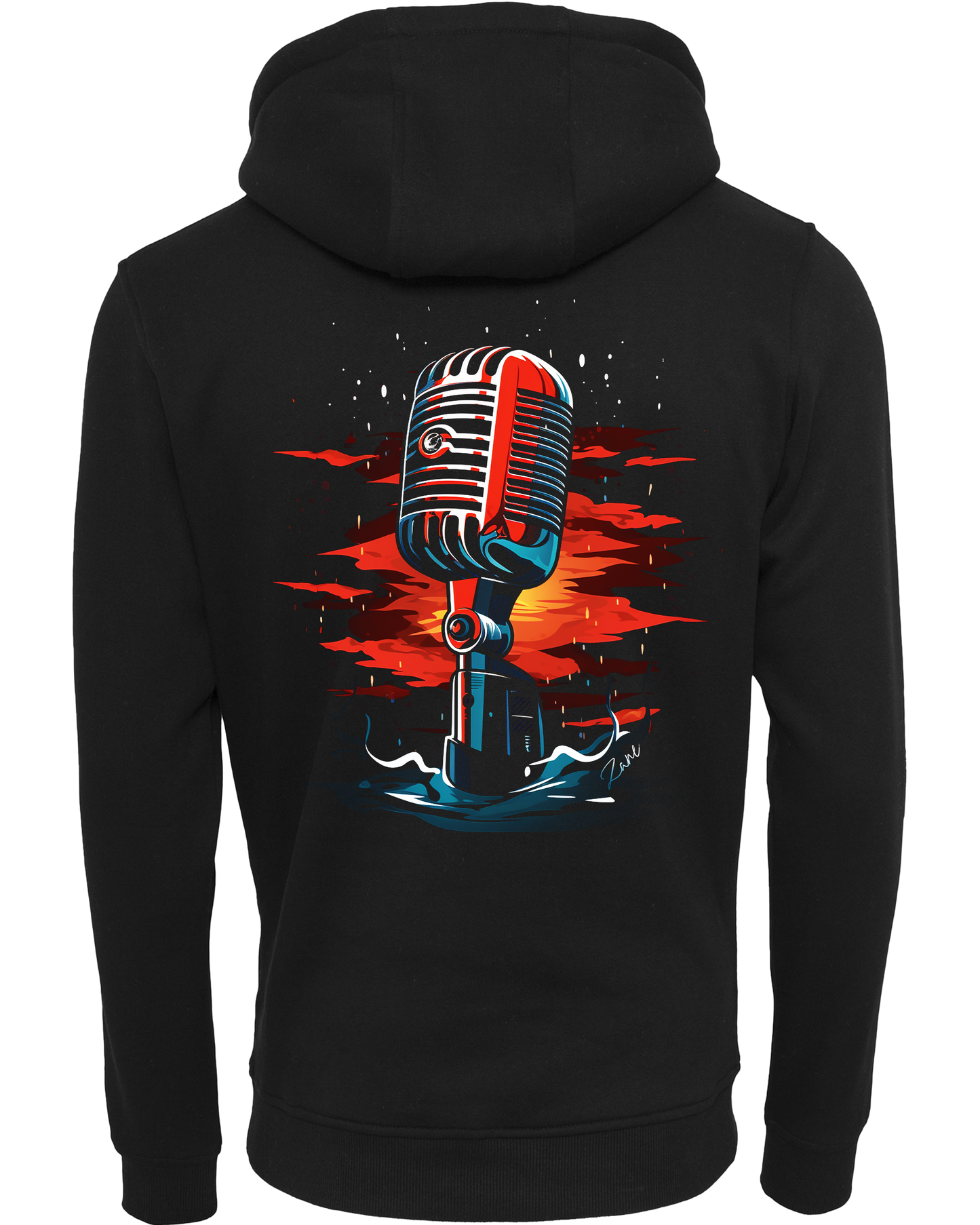 microphone - Premium Damen Heavy Hoodie Z011