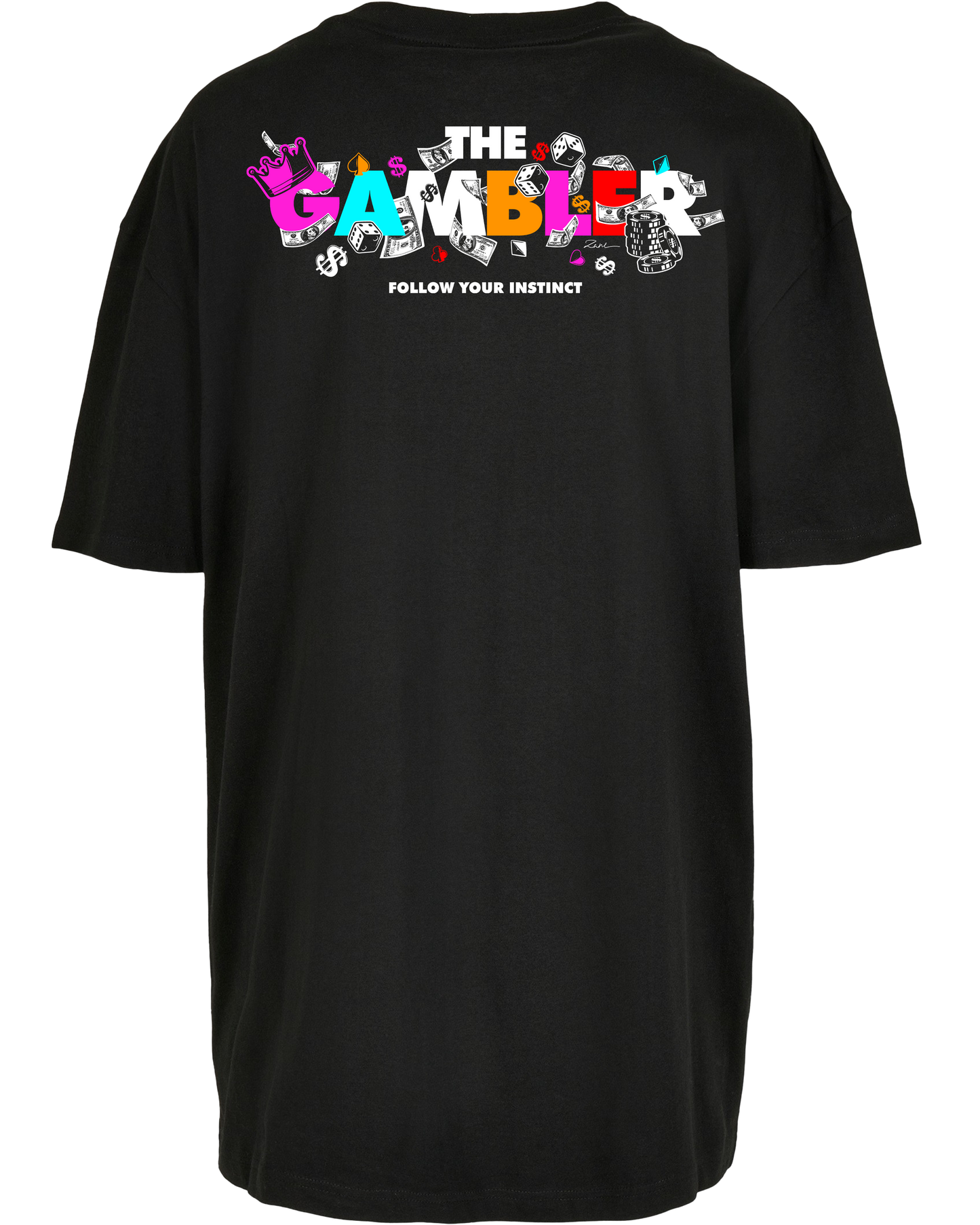 the gambler - Premium Oversize Boyfriend Tee Z149