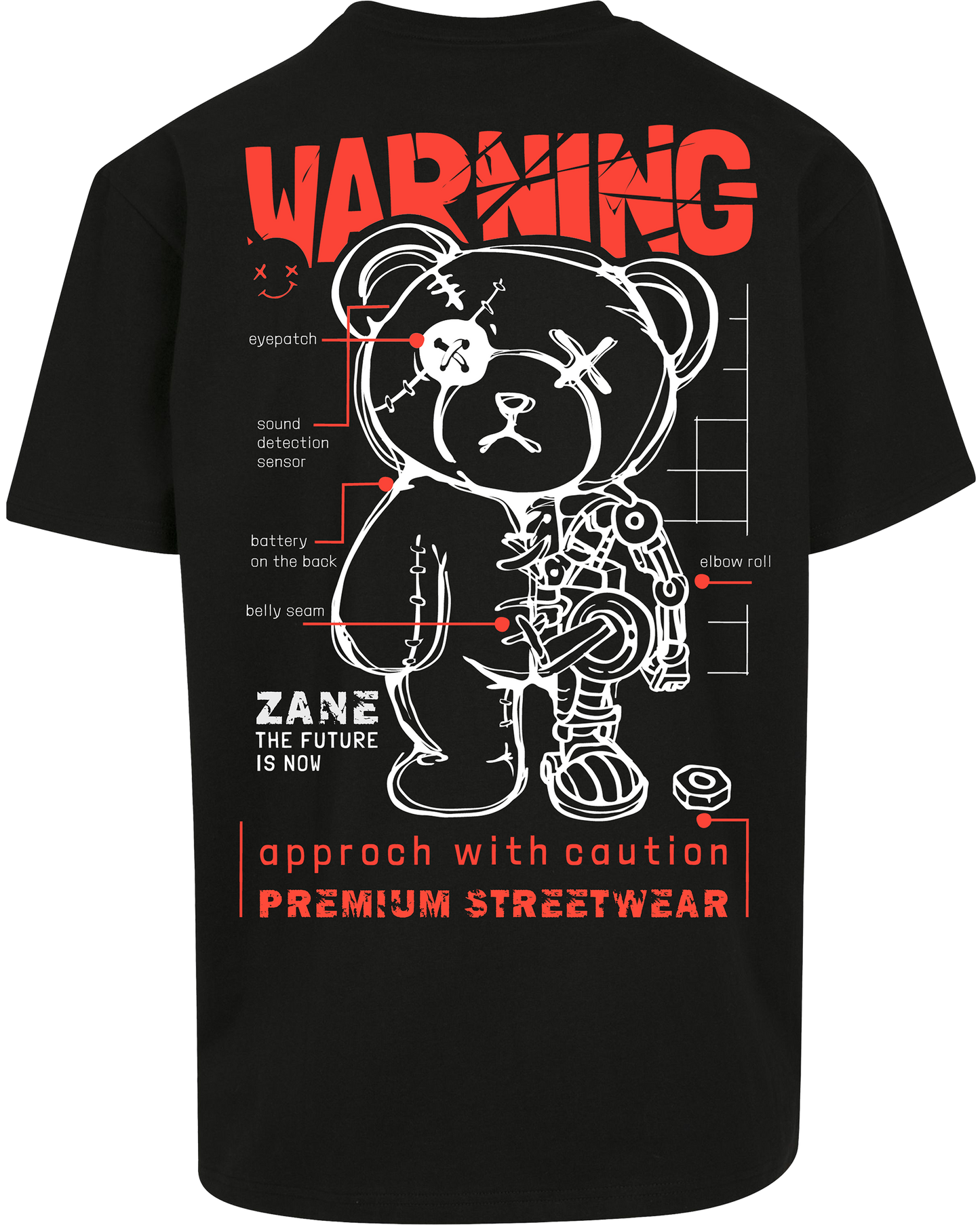 warning - Premium Heavy Oversize Tee Z102
