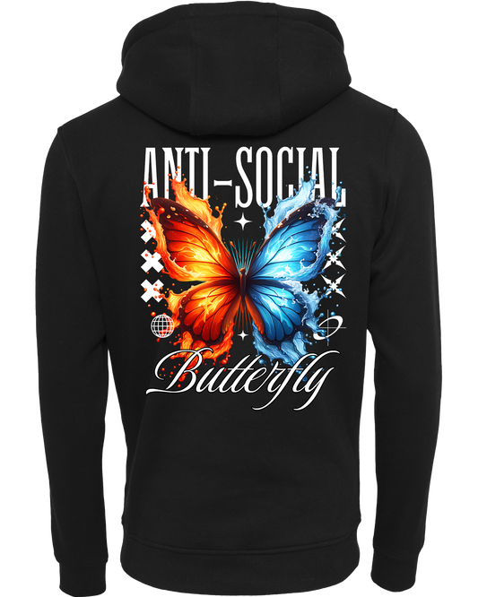 anti social butterfly - Premium Damen Heavy Hoodie Z011