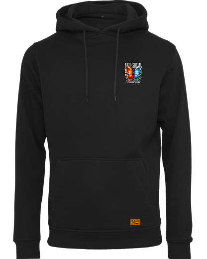 anti social butterfly - Premium Damen Heavy Hoodie Z011