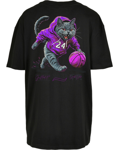 basketball cat - Premium Oversize Boyfriend Tee Z149