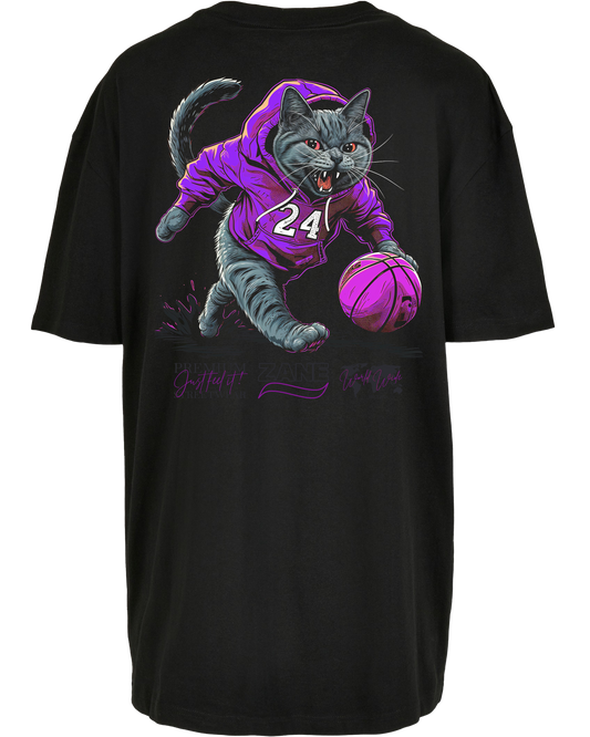 basketball cat - Premium Oversize Boyfriend Tee Z149