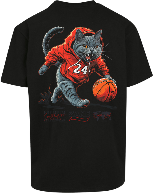 basketball cat - Premium Heavy Oversize Tee Z102