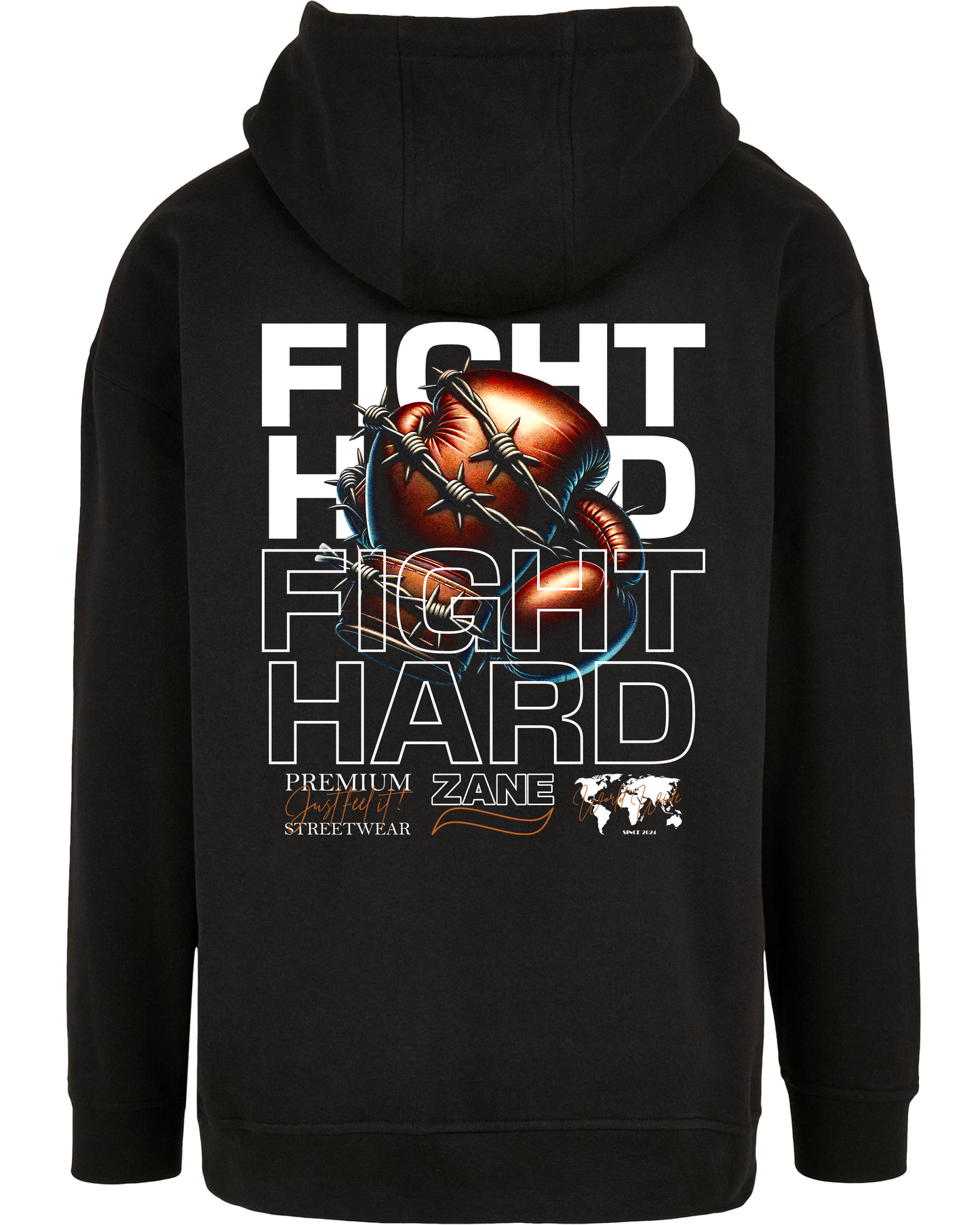 Fight Hard - Premium Herren Hoodie Z011/ZZ006