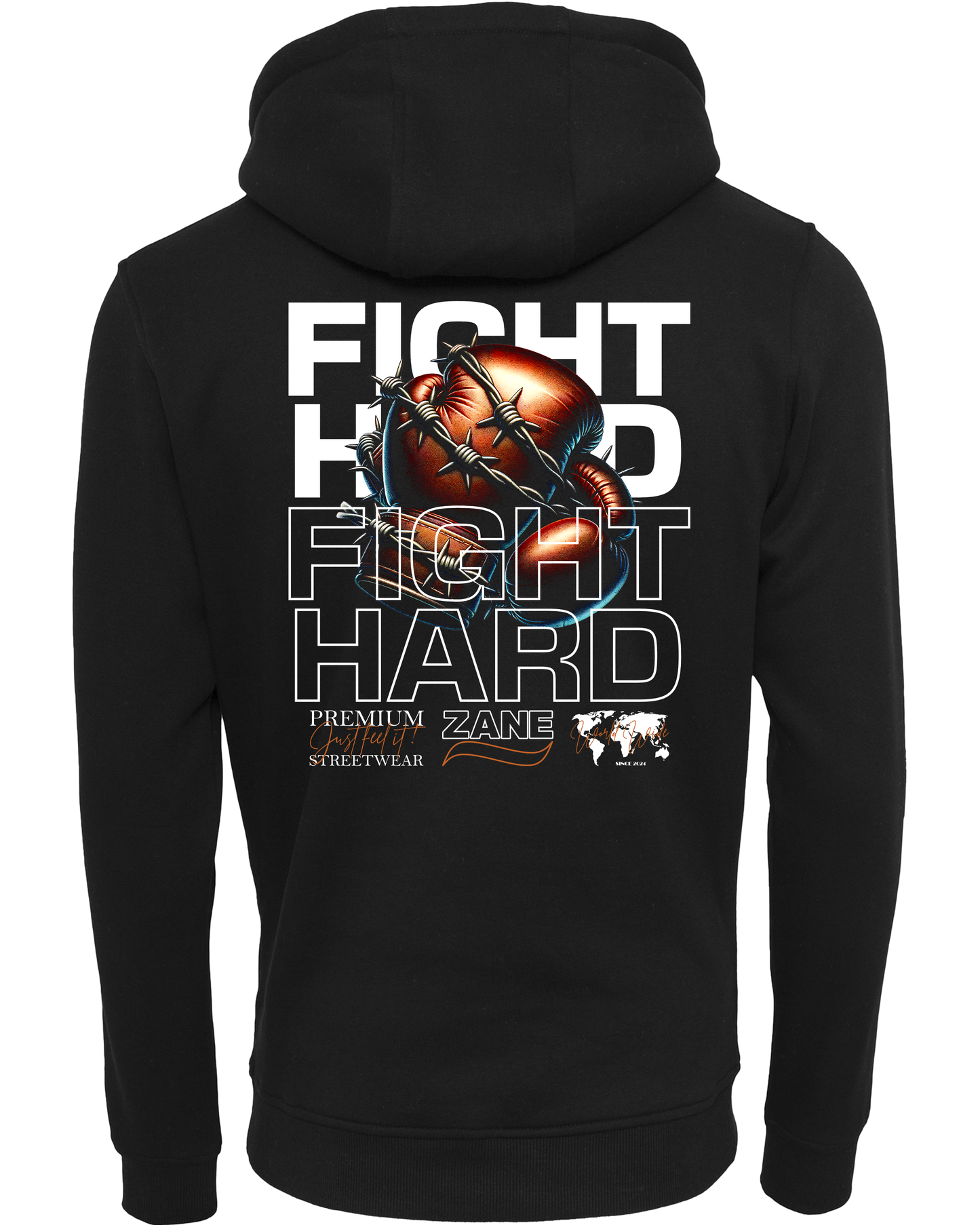 Fight Hard - Premium Herren Hoodie Z011/ZZ006