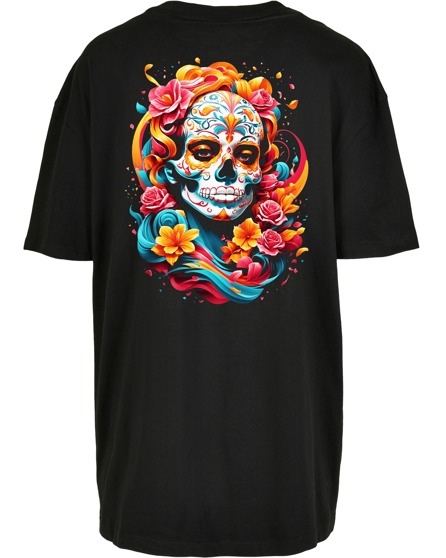 flower mask - Premium Oversize Boyfriend Tee Z149