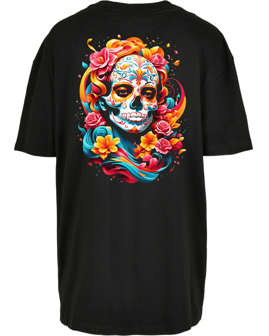 flower mask - Premium Oversize Boyfriend Tee Z149