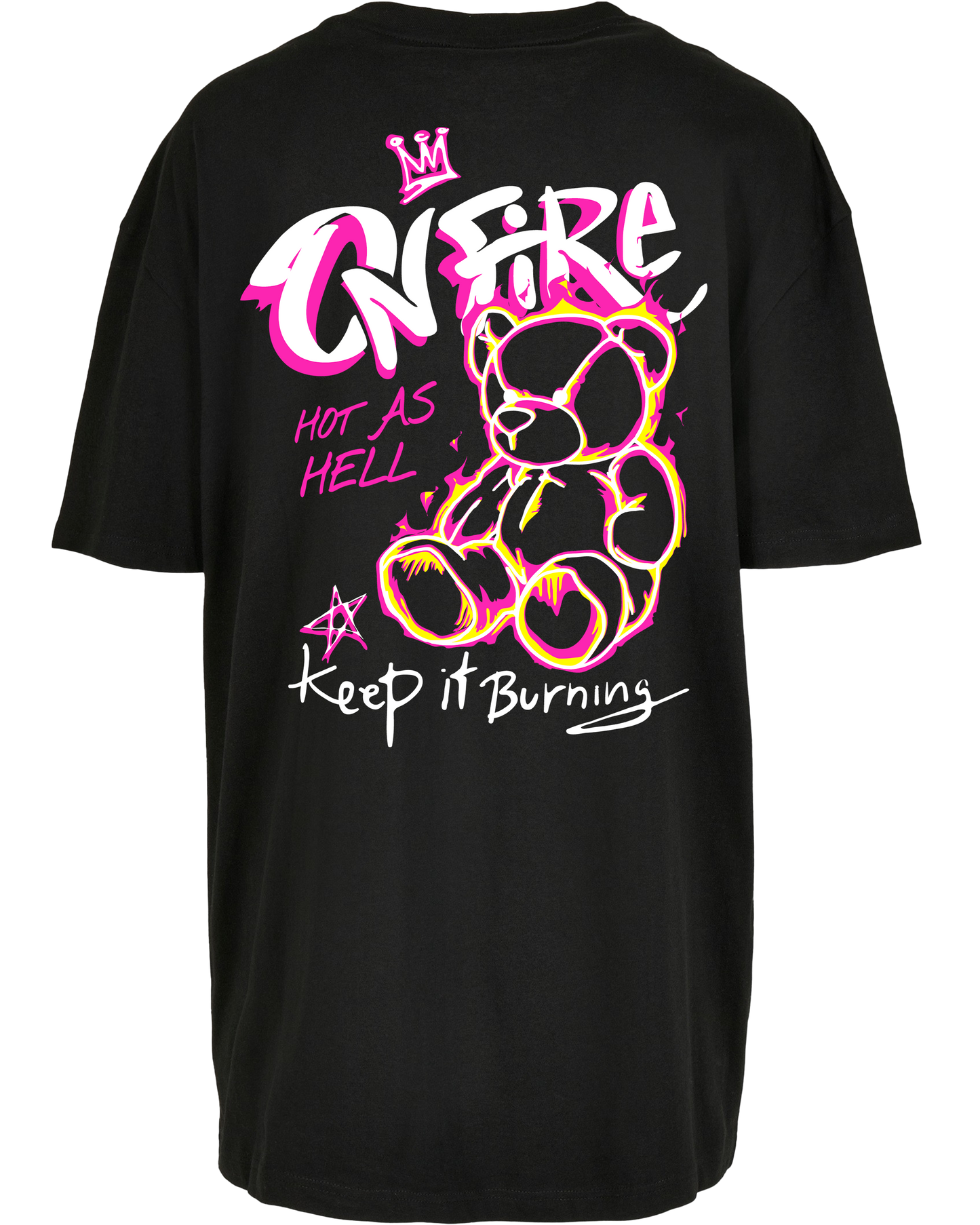 on fire - Premium Oversize Boyfriend Tee Z149