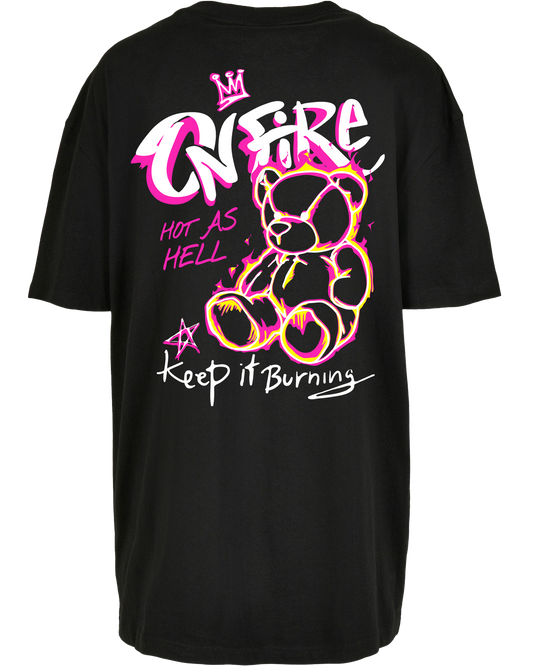on fire - Premium Oversize Boyfriend Tee Z149