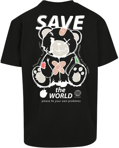save the world - Premium Heavy Oversize Tee Z102
