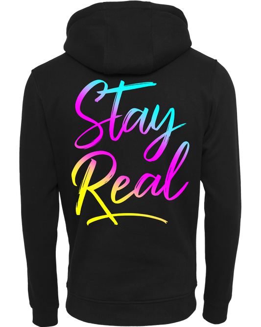 stay real - Premium Damen Heavy Hoodie Z011
