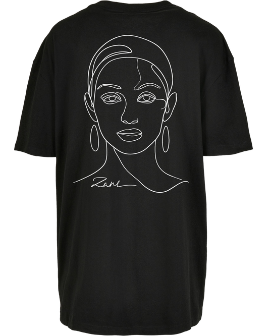 woman oneline - Premium Oversize Boyfriend Tee Z149